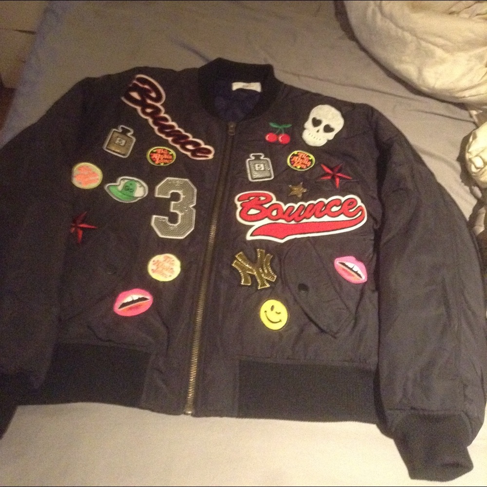 Re Plus Multi-Patch Oversized Bomber Jacket - image 2